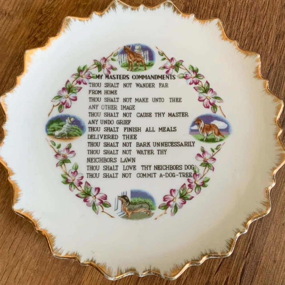 Dog Commandments Plate